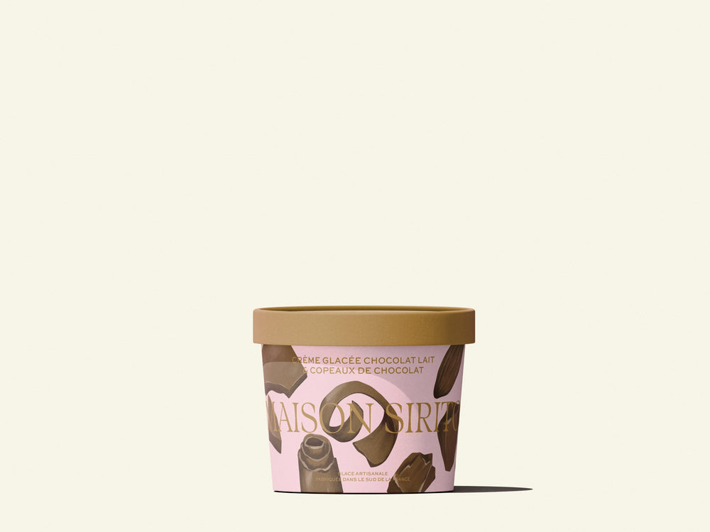 Crème glacée chocolat au lait & copeaux